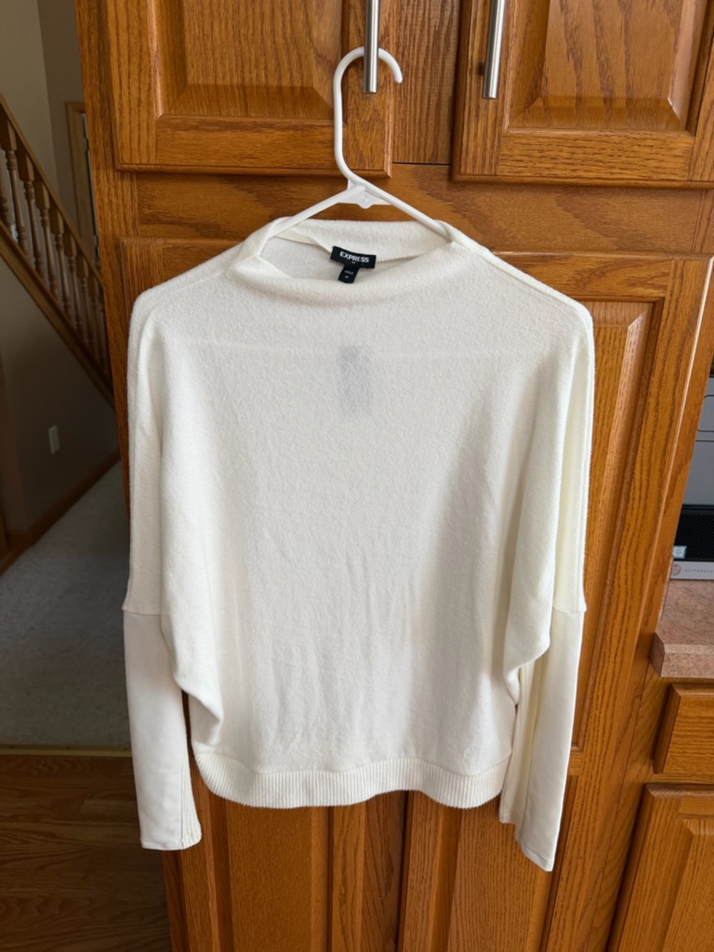 Express Soft Ivory Crewneck Pullover